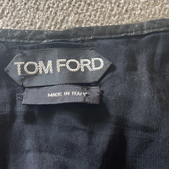Tom Ford leather trimmed black top - Picture 3 of 6